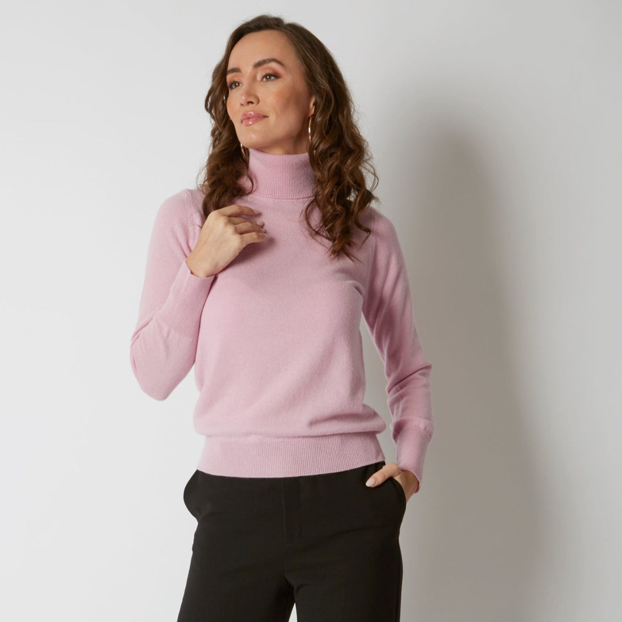 100% CASHMERE BLUSH ROLL