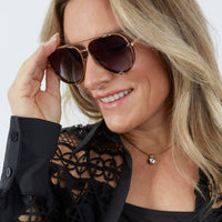 BLACK LACE SHIRT WITH CAMISOLE