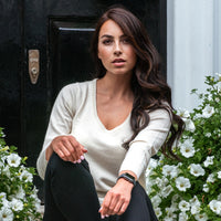 100% CASHMERE CREAM SCOOP NECK