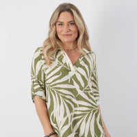 KHAKI LEAF SHIRT