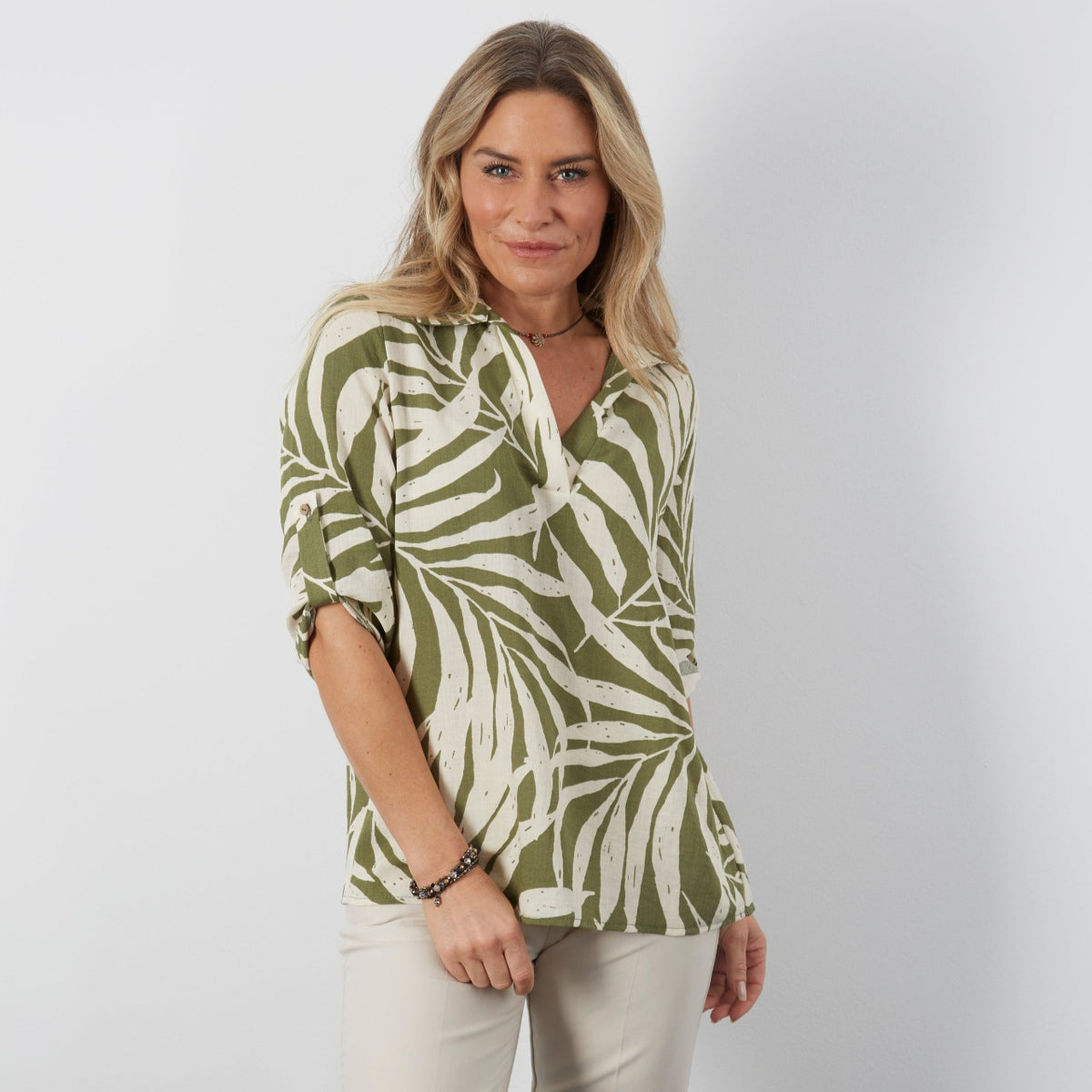 KHAKI LEAF SHIRT