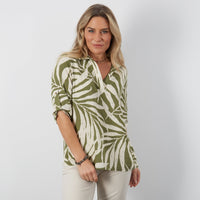 KHAKI LEAF SHIRT