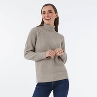 CASHMERE / COTTON PALE GREY RIB ROLL
