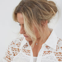 WHITE LACE SHIRT WITH CAMISOLE
