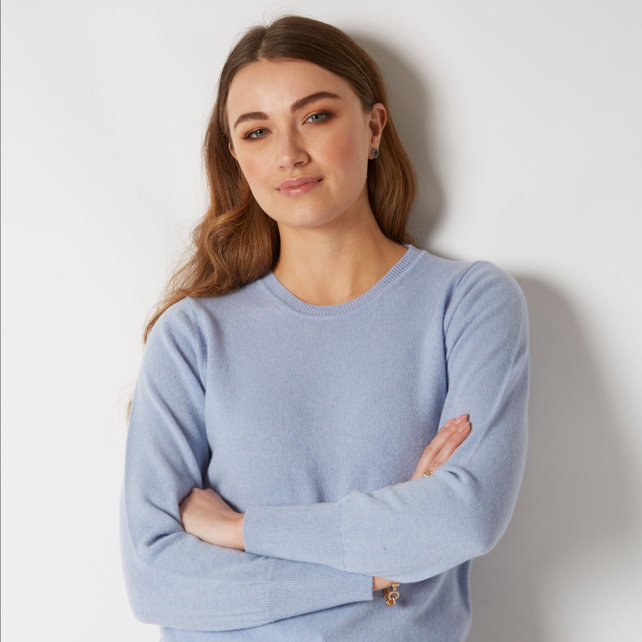 100% CASHMERE OPAL SKY CREW