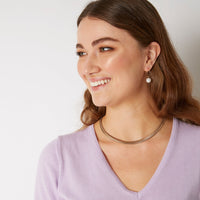 100% PIMA COTTON LILAC SHORT SLEEVE V NECK