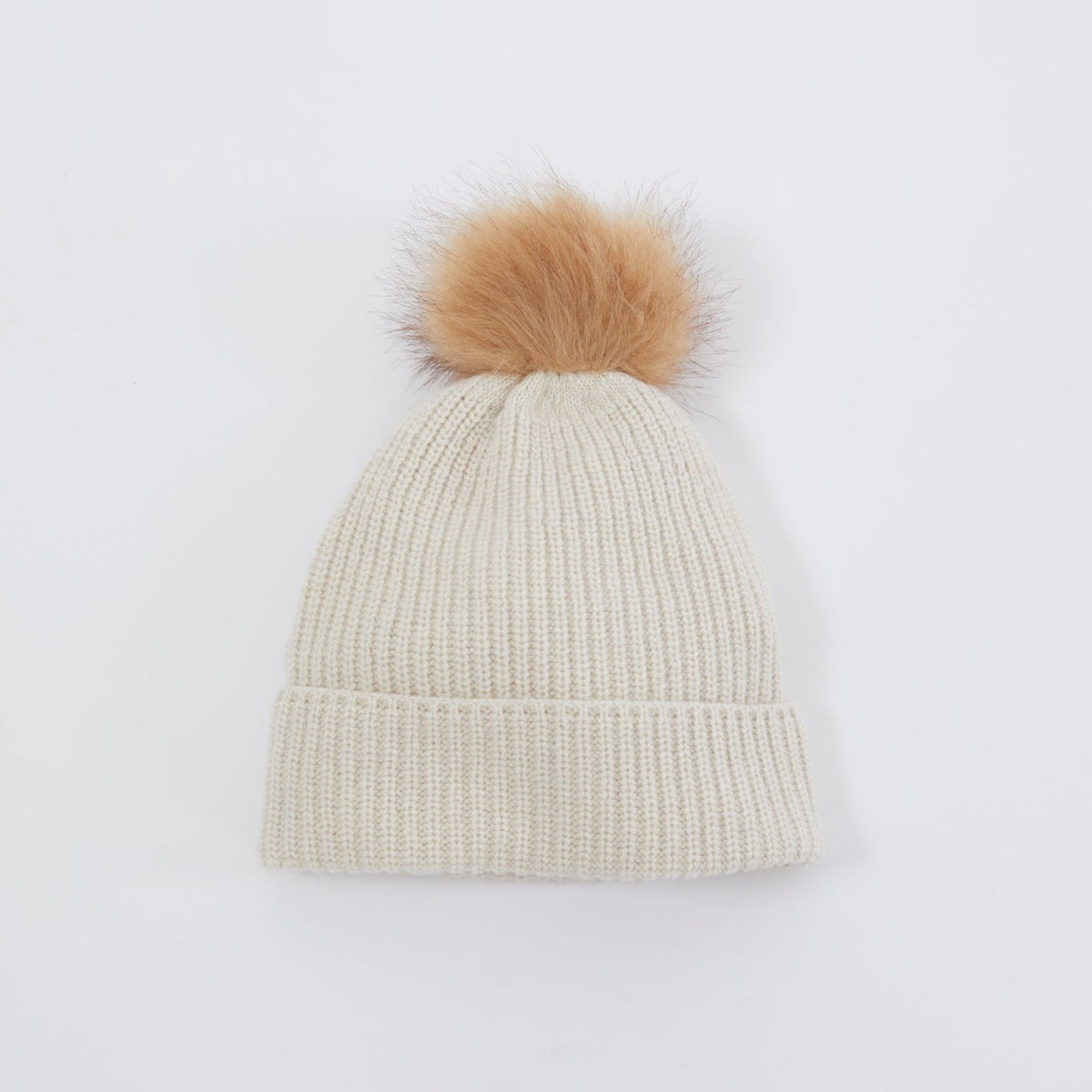 IVORY POM BEANIE