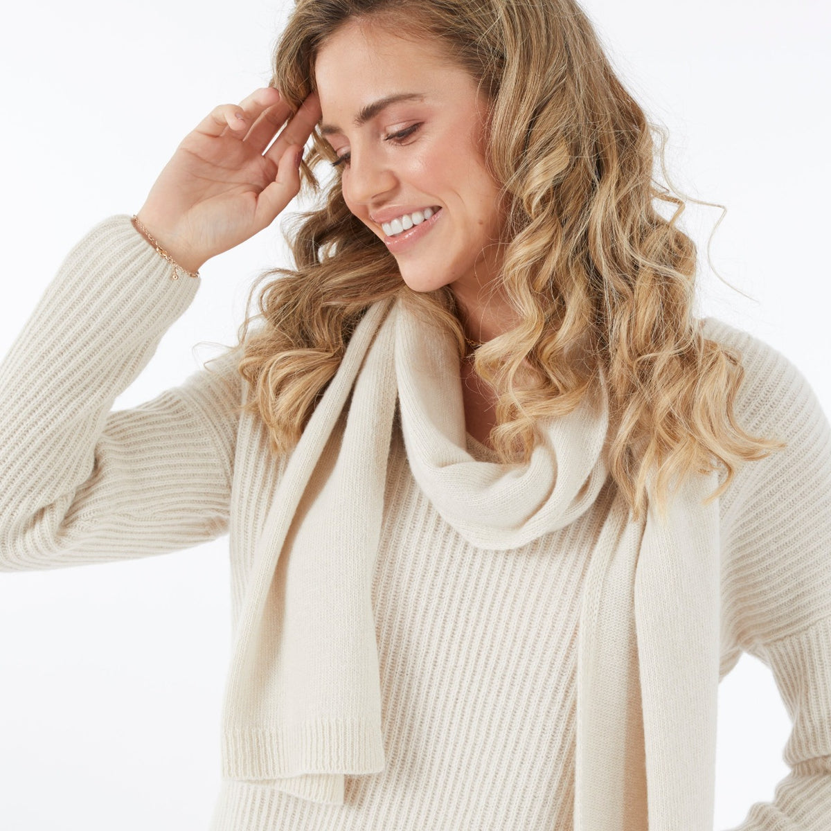 IVORY PLAIN SCARF