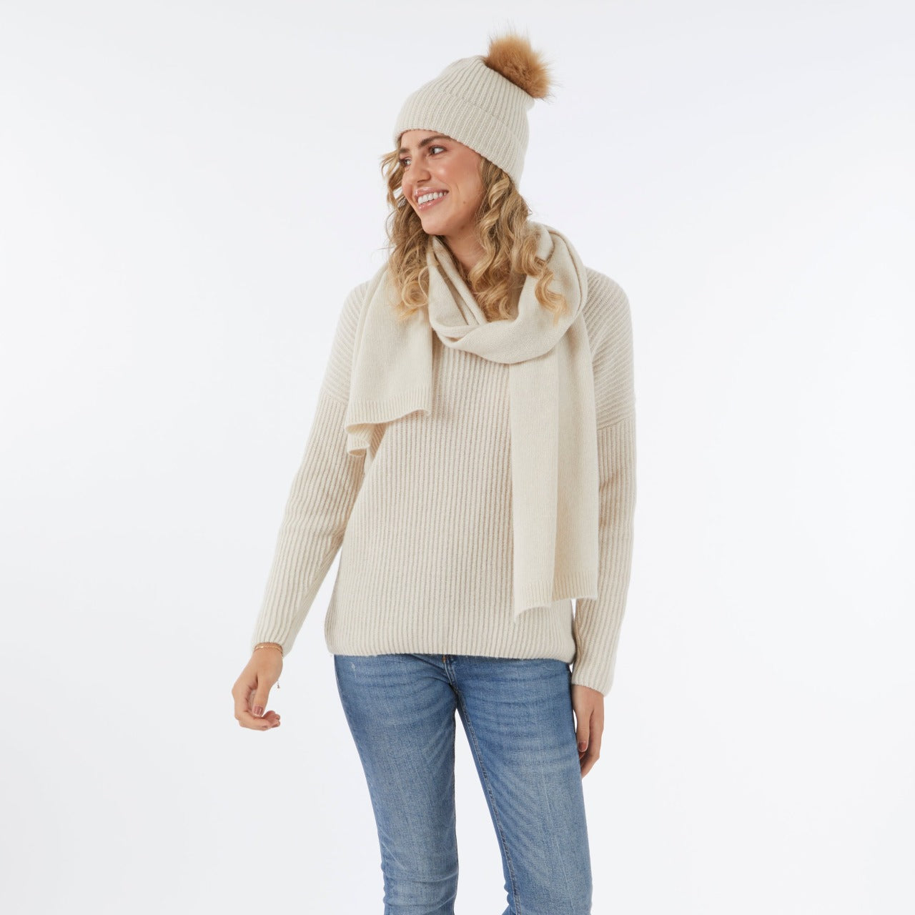 IVORY PLAIN SCARF