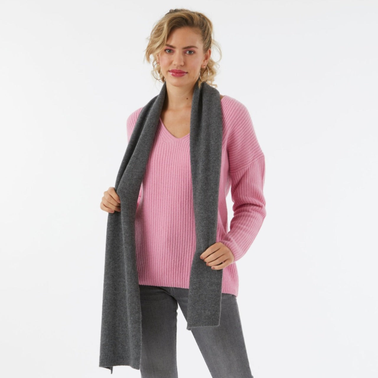 GREY PLAIN SCARF