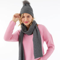 GREY PLAIN SCARF